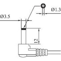 1.3mm DC PLUG WITH LEAD 