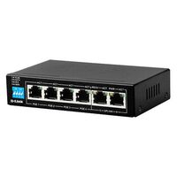 6-PORT 10/100 SWITCH WITH 4 PoE PORTS AND 2 UPLINK PORTS - D-LINK 