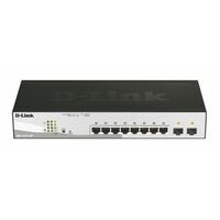 10-PORT GIGABIT WEBSMART POE SWITCH WITH 8 POE RJ45 AND 2 SFP PORTS. POE BUDGET 65W. 