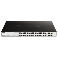 28-PORT GIGABIT WEBSMART POE SWITCH WITH 28 RJ45 (24 POE) WITH 4 COMBO SFP PORTS. POE BUDGET 193W. 