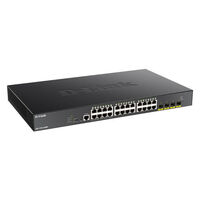 28-PORT GIGABIT SMART MANAGED PoE SWITCH WITH 24 RJ45 AND 4 SFP+ 10G PORTS 