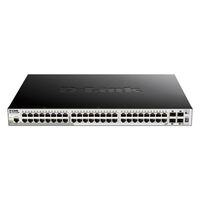 52-PORT GIGABIT SMARTPRO STACKABLE POE SWITCH WITH 48 RJ45 AND 4 SFP+ 10G PORTS. POE BUDGET 370W (740W WITH DPS-700). 
