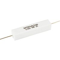 10 W Audio Grade Resistor - Dayton Audio | Value: 0.33 Ohm | Size: 48mm x 10mm x 10mm | For Zobel Networks | Fixed L-Pad Attenuator Circuits   