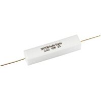 10 W Audio Grade Resistor - Dayton Audio | Value: 2.4 Ohm | Size: 48mm x 10mm x 10mm | For Zobel Networks | Fixed L-Pad Attenuator Circuits 