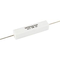 10 W Audio Grade Resistor - Dayton Audio | Value: 25 Ohm | Size: 48mm x 10mm x 10mm | For Zobel Networks | Fixed L-Pad Attenuator Circuits   
