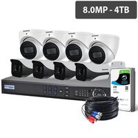 8CH HDCVI DVR SURVEILLANCE KIT WITH 8MP CAMERAS - DVR639 