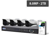 PROFESSIONAL 8 CHANNEL 4x 8MP FIXED LENS HD-CVI-AI KIT 