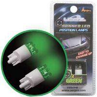 4 LED SPINNING GLOBES GREEN PK OF 2 