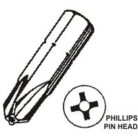 PHILLIPS PIN-HEAD ¼” HEX TIPS 