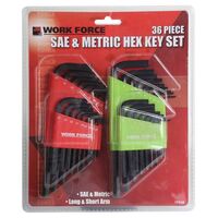 HEX KEY SETS 36 PIECE - IMPERIAL & METRIC 