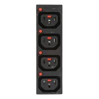 IEC-LOCK C13 PANEL SOCKET - 4 WAY 