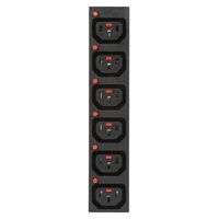IEC-LOCK C13 PANEL SOCKET - 6 WAY 