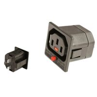 IEC-LOCK C13 PANEL MOUNT FEMALE SOCKET 