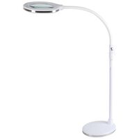 LED MAGNIFYING DESK/FLOOR LAMP ADJUSTABLE BRIGHTNESS & COLOUR 