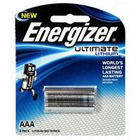 Lithium-Iron Disulfide Batteries AAA - Energizer | Capacity: 1250mAh | 1.5V | For Electronics | For Hobby | For Digital Camera