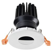 10W DIMMABLE DEEP RECESS LED GIMBLE 20° DOWNLIGHT CIRCULAR OPENING 92mm 