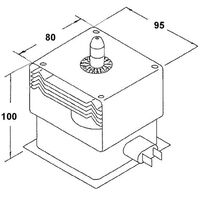 Panasonic Microwave Oven Magnetron - Socket Not-Inline | Frequency: 2460MHz | Power: 850W