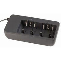 Ni-Cd & Ni-Mh 4 Cell Battery Charger Universal | For AAA, AA, C , D, and 9V Batteries with Cut-off Fucntion