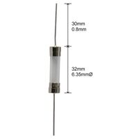 MGC Pigtail Fast Blow Glass Fuse | Rating: 100 mA | Dimensions: 3AG 32mm,6.5mmø - 30mm,0.8mmø | 250 V