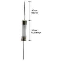 MGC Pigtail Fast Blow Glass Fuse | Rating: 12 A | Dimensions: 3AG 32mm,6.5mmø - 30mm,0.8mmø | 250 V
