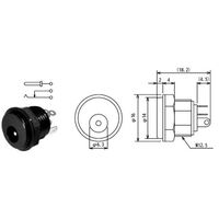 2.5mm DC SOCKET PANEL MOUNT - SWITCHED 