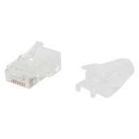 CAT5e EZ THROUGH TYPE CRIMP PLUG & BOOT 