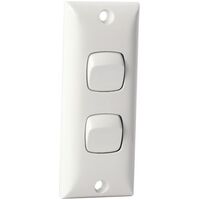 ARCHITRAVE SWITCH DUAL GANG - HPM CLASSIC 