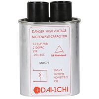 Metal Can Type Replacement Capacitor | Value: 0.71 µF | Tab: 6.3mm | 2100V | For Microwave Oven