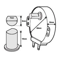 Carousel Motor 3/4 Moon | Shaft-Height: 16mm | Speed: 5 Rpm | Power: 2.5W - 240Vac | For Microwave Oven  