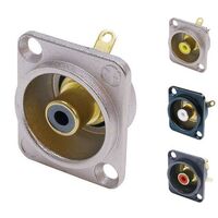 Neutrik RCA PANEL SOCKET GOLD PLATED RECESSED  spare part