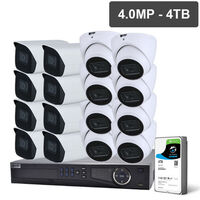 16 CHANNEL 4MP FIXED LENS IP DOME KIT 