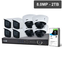 8 CHANNEL 8MP MOTORISED LENS IP KIT 