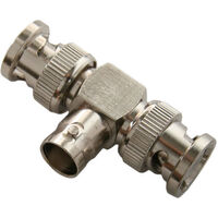 BNC SOCKET TO 2X BNC PLUG “T” ADAPTOR 