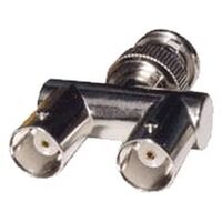 BNC PLUG TO 2X BNC SOCKET “Y” ADAPTOR 