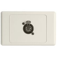 5 PIN XLR WALLPLATE - PLASTIC 