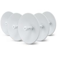 Ubiquiti 5-Pack - PowerBeamAC Gen2, 5 GHz High Performance airMAX® AC Bridge with 420 mm highly efficient antenna Dish (25dBi), speeds up to 450+Mbps;