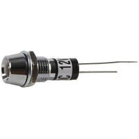 INDICATOR LAMP CHROMIUM BEZEL 12V 