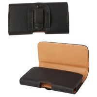 HORIZONTAL SIDE CARRY LEATHER POUCH 