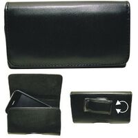 HORIZONTAL SIDE CARRY LEATHER POUCH 
