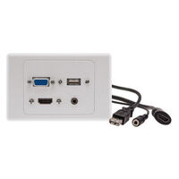 HDMI / VGA / USB / PC AUDIO WALLPLATE 