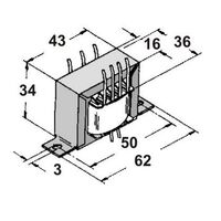 4W AC MULTI-TAP TRANSFORMER UNIVERSAL 