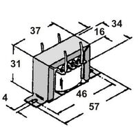 6V 250mA AC POWER TRANSFORMER 