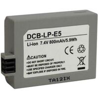Li-Ion Replacement Battery Canon LP-E5 | Capacity: 800mAh | 7.4V | For EOS 450D, Kiss X2, EOS Rebel Xsi and more 