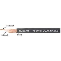 75Ω RG59AU COAX 6mm MULTI-STRAND 