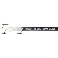 75Ω RG59U COAX 6mm SINGLE-CORE FOAM 