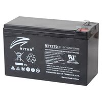 SLA UPS Battery Ritar | Capacity: 7Ah | 12V | Terminal: Spade 4.75mm | For UPS | For Emergency Lights | For Alarm System and more