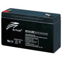 SLA Cyclic & Standby Battery Ritar | Capacity: 12Ah | 6V | Terminal: Spade 4.75mm | For UPS | For Emergency Lights | For Alarm System and more  
