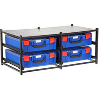 STORAGETEK DUAL FRAME WITH 4 SMALL CASES 