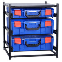 STORAGETEK FRAME WITH 1 LARGE & 2 SMALL CASES 