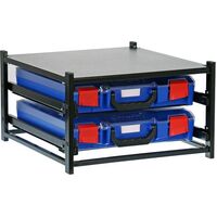 STORAGETEK FRAME WITH 2 SMALL CASES 